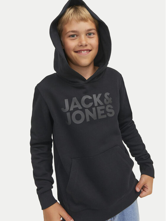 Jack & Jones Junior Jack & Jones Junior Bluza Corp Logo 12152841 Czarny Regular Fit