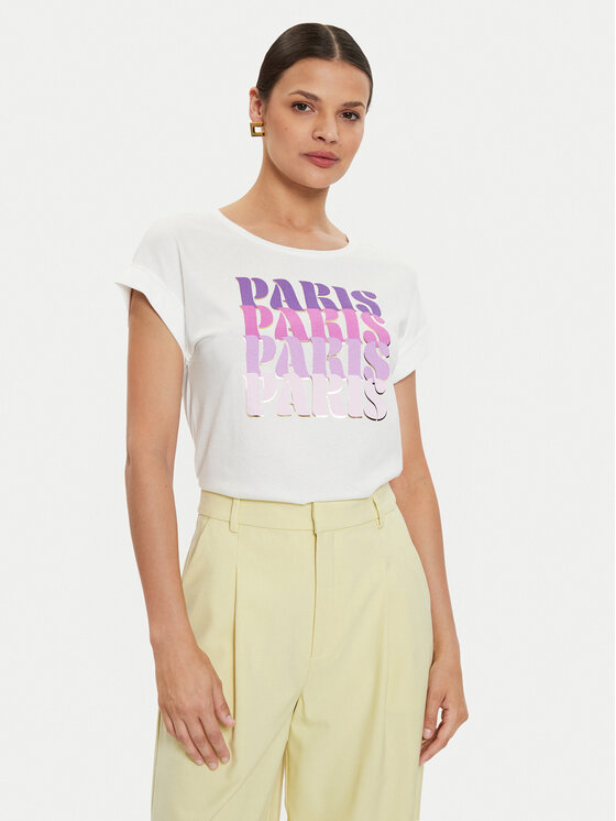 Morgan Damski T-Shirt, rozmiar L, Biały, 241-DPARIS