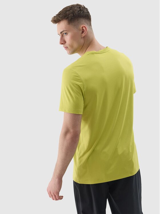 4F 4F T-Shirt 4FWSS24TFTSM598-45S Zielony Regular Fit