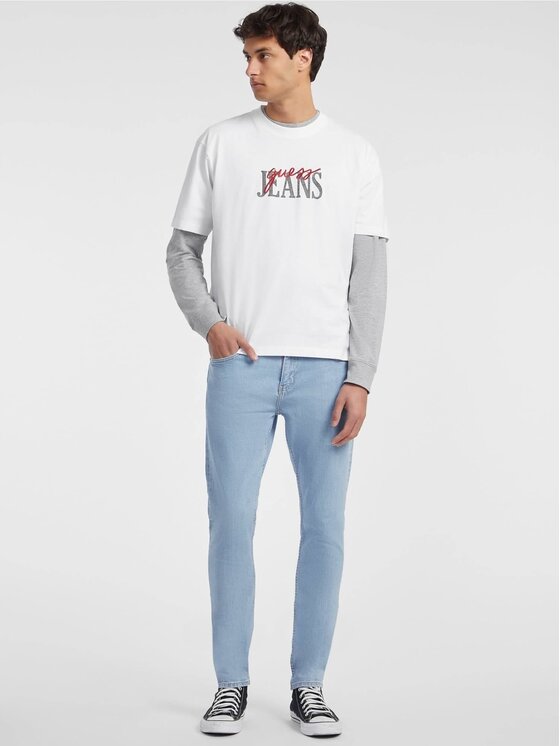 Guess Jeans Guess Jeans T-Shirt 165539 Biały Classic Fit