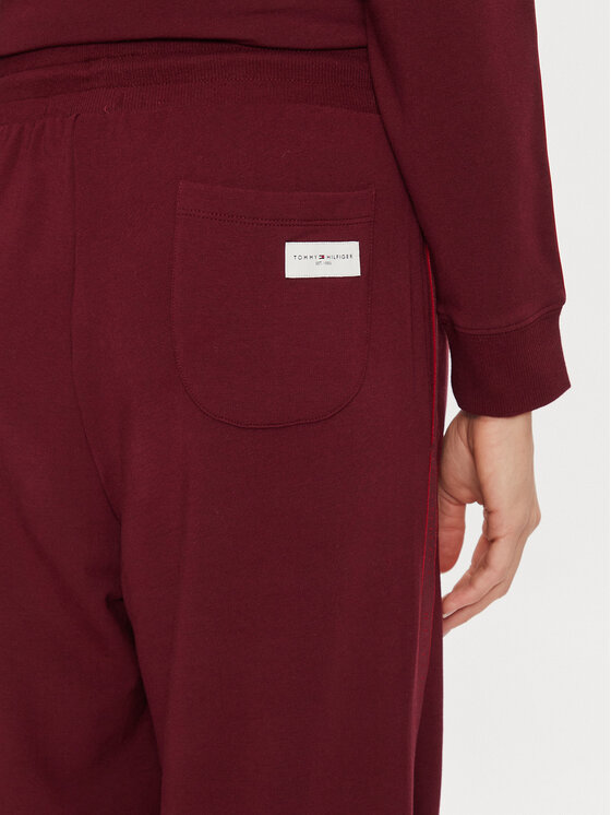 Tommy Hilfiger Tommy Hilfiger Spodnie dresowe UW0UW04771 Bordowy Relaxed Fit