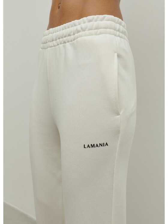 La Mania La Mania Teplákové kalhoty COZY Bílá Classic Fit