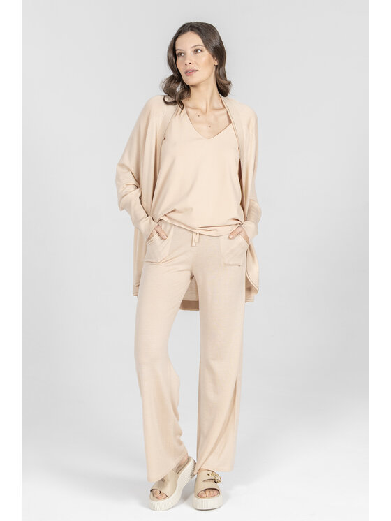 Deni Cler Milano Deni Cler Milano Kardigan T-DC-U401-F2-90-12-1 Beżowy Oversize