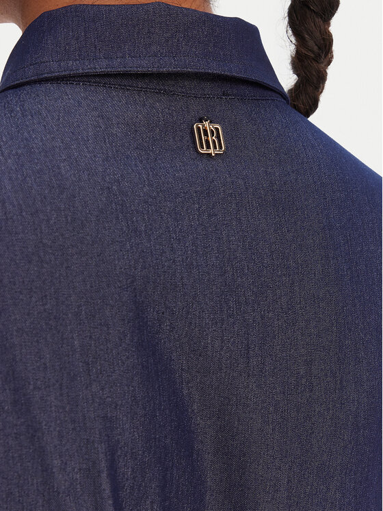 Fracomina Fracomina Haljina košulja FR26SD4003D470F9 Tamnoplava Regular Fit