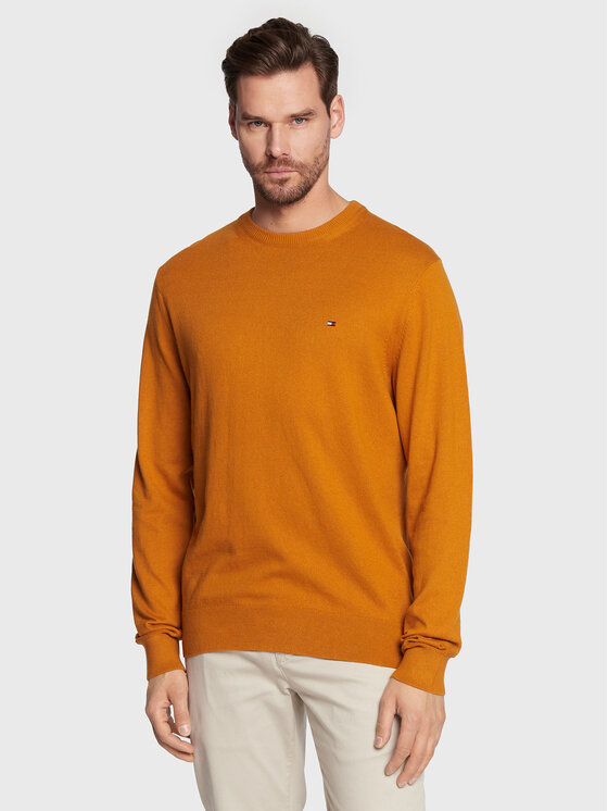 Tommy Hilfiger Tommy Hilfiger Πουλόβερ MW0MW28046 Χρυσό Regular Fit