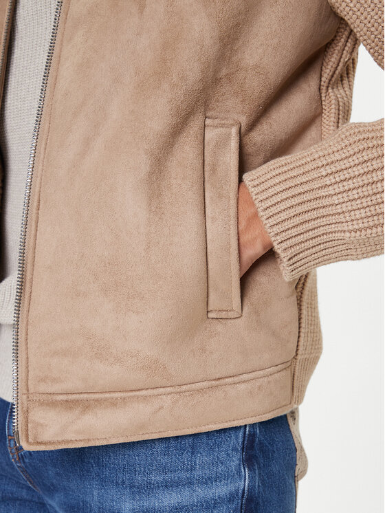 Guess Guess Jacke aus Kunstleder M5BR79 Z5570 Beige Regular Fit