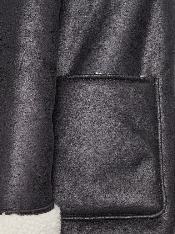 Noisy May Noisy May Fellmantel 27028520 Schwarz Relaxed Fit