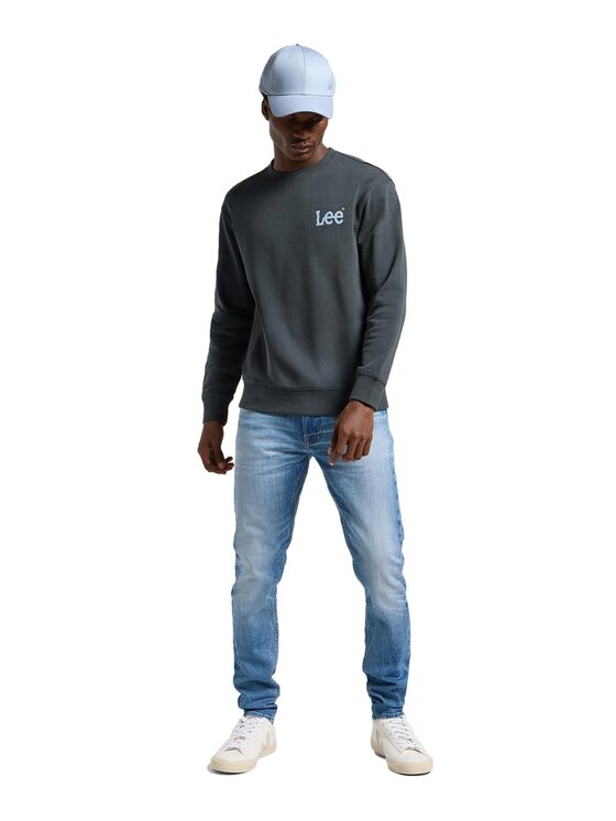 Lee Lee Bluza 112363886 Szary Regular Fit