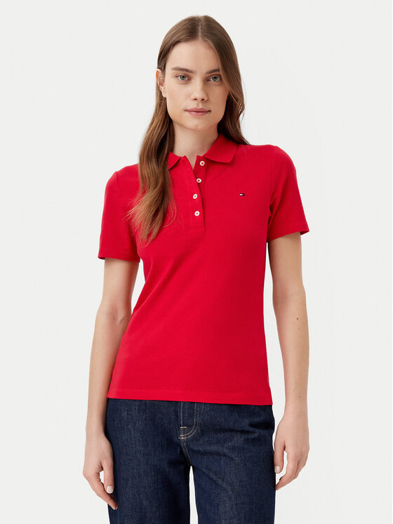 Tommy Hilfiger Polo 1985 WW0WW43225 Sarkans Slim Fit