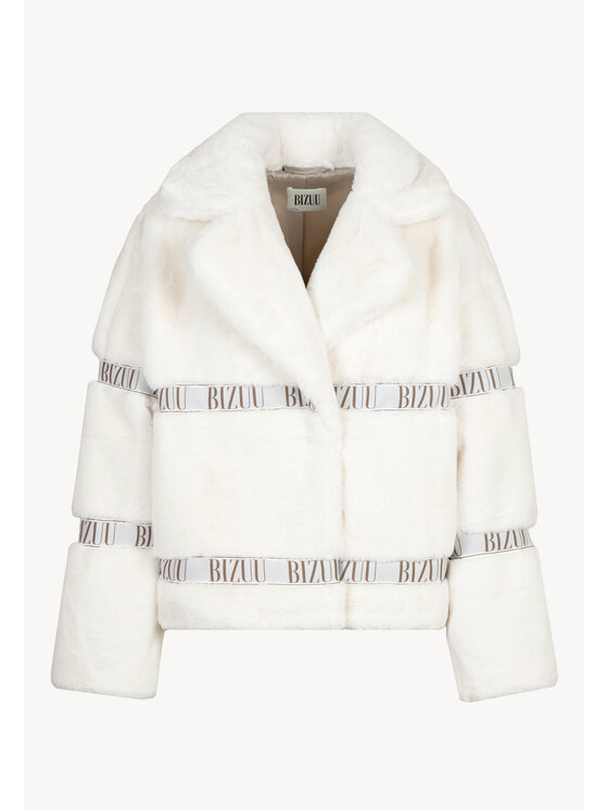 BIZUU BIZUU Kožešina GREGORIA FUR RELAXED FIT Bílá Standard Fit