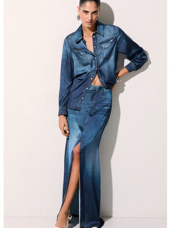 Liu Jo Liu Jo camicia di jeans UA6239T376A79042 Celeste Regular Fit