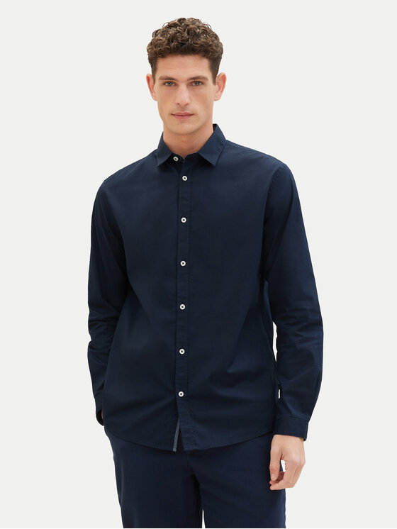Tom Tailor Tom Tailor Koszula 1037435 Granatowy Regular Fit