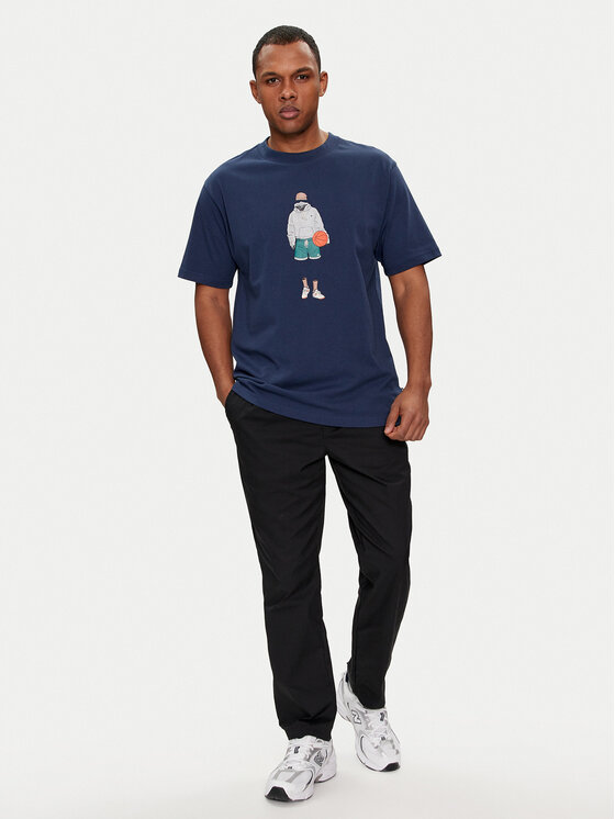 New Balance New Balance T-Shirt Basketball Style MT41578 Granatowy Relaxed Fit