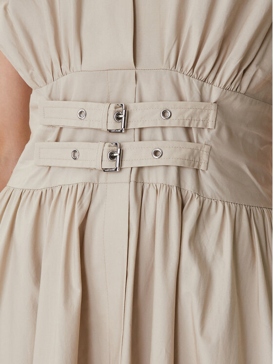 DKNY DKNY Kleid für den Alltag DJ6D9194 Beige Regular Fit