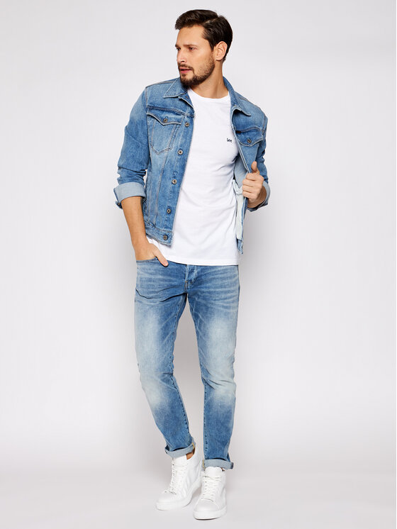Lee Lee T-Shirt SS Patch Logo Tee L60UFQ12 112113578 Biały Regular Fit