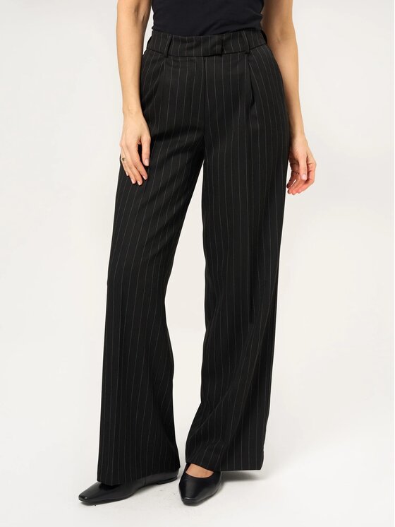 Willsoor Willsoor Spodnie materiałowe 68255 Czarny Wide Leg