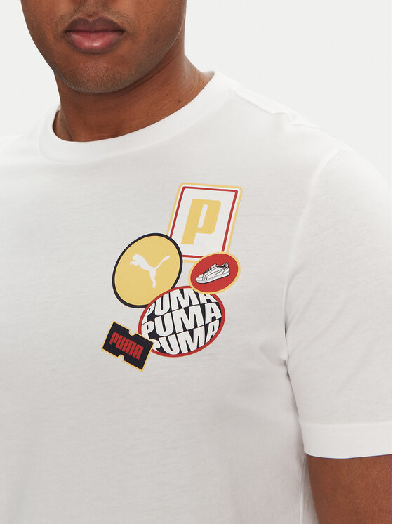 Puma Puma T-Shirt Graphics Icon 684829 Biały Regular Fit