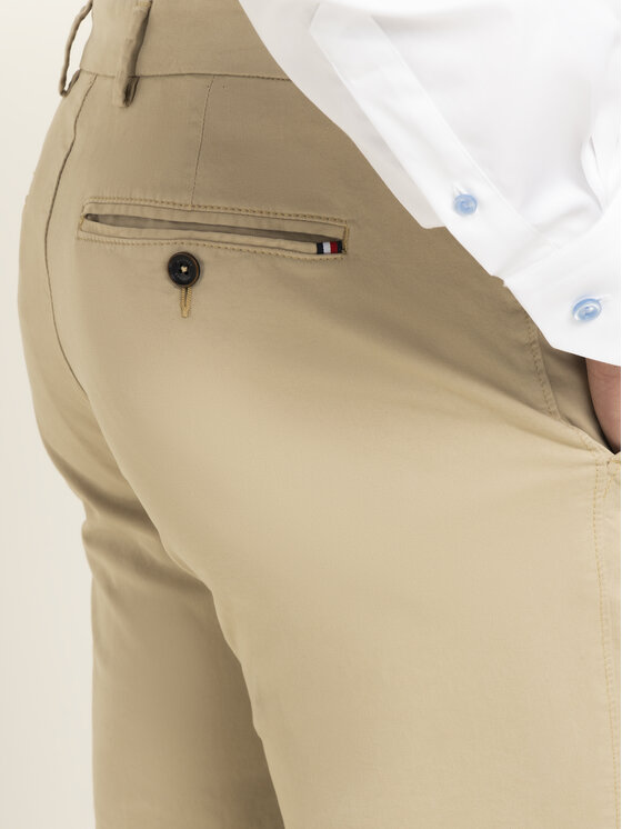 Tommy Hilfiger Tailored Tommy Hilfiger Tailored Medžiaginės kelnės Flex TT0TT06924 Smėlio Slim Fit