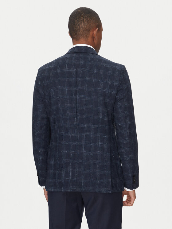 BOSS BOSS Marynarka H-Hutson-233 50535057 Granatowy Slim Fit
