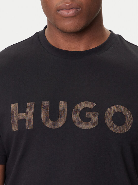 HUGO HUGO Tricou Dulivio 50542737 Negru Regular Fit