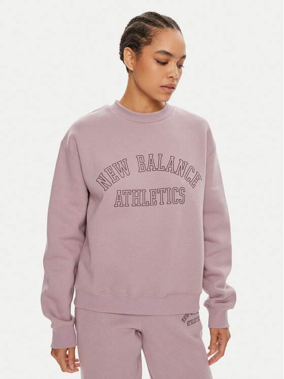 New Balance New Balance Суитшърт Graphic WT43516 Виолетов Relaxed Fit