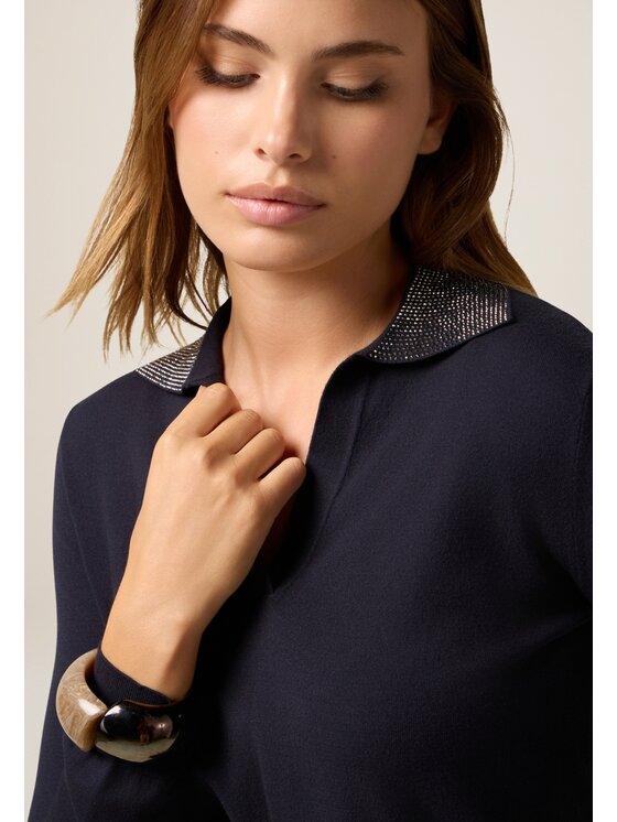 Oltre Oltre Cardigan M291J005025N034 Blu Slim Fit