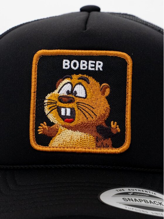 MyStars MyStars Czapka z daszkiem Czapka Z Daszkiem Trucker Czarna z Bobrem MyStars Bóbr uni Czarny
