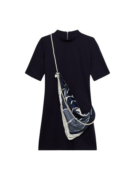 Oltre Oltre Sukienka codzienna 7084R005135N034 Niebieski Baggy Fit