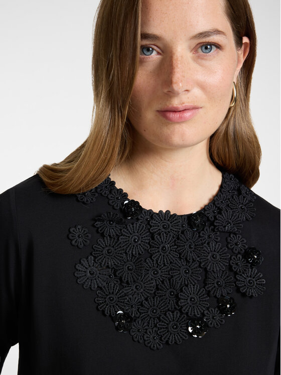 Elena Mirò Elena Mirò Bluzka G044Z000695N033 Czarny Slim Fit