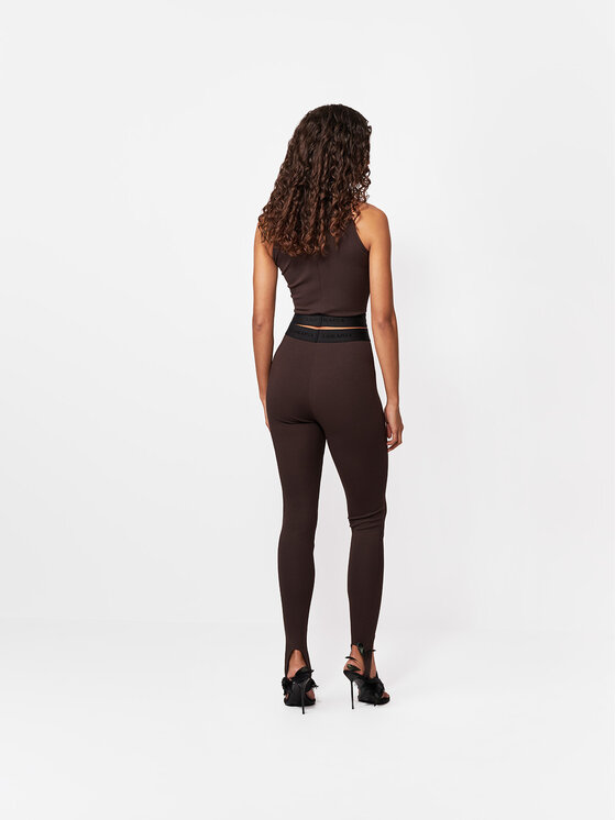 La Mania La Mania Legginsy LYORA Brązowy Basic Fit
