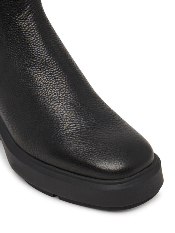 Calvin Klein Calvin Klein Botki Block Heel Chelsea Boot Lth HW0HW03694 Czarny