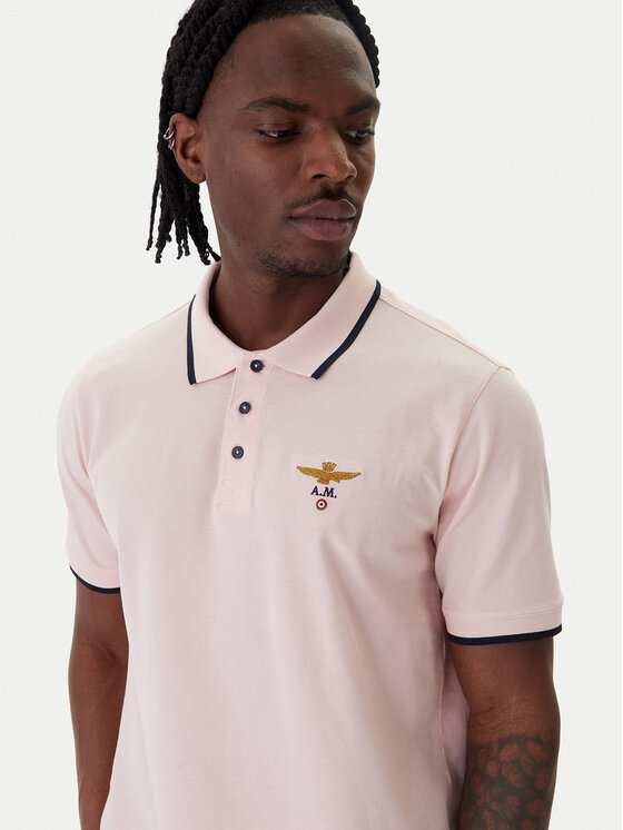 Aeronautica Militare Aeronautica Militare Polo marškinėliai 261PO1308UP00082 Rožinė Regular Fit