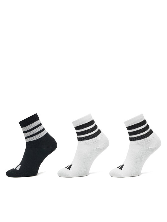 adidas Súprava 3 párov vysokých detských ponožiek Lk Rib 3Pp So JD1349 Biela