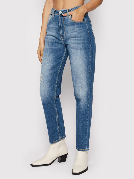 Jeans W2GA21 D3ZTL Blu scuro Mom Fit