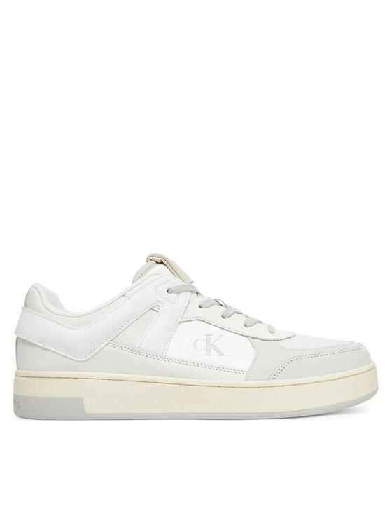 Calvin Klein Jeans Calvin Klein Jeans Sneakersy Basket Cup Low Laceup Lth Mix YM0YM01308 Bílá