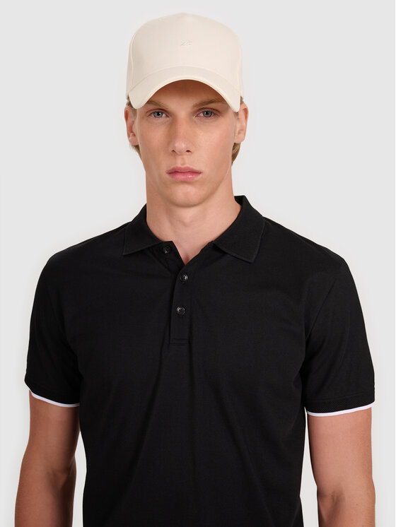 4F 4F Polo MIDSHOP TEXTILE Czarny Regular Fit