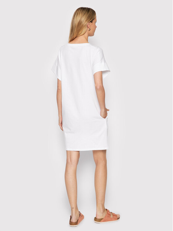 United Colors Of Benetton Vestito da giorno 3BL0DV003 Bianco Relaxed Fit Modivo