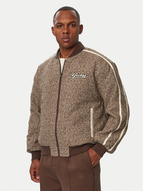 Guess Guess Яке бомбър Z6BL01 W4746 Кафяв Regular Fit
