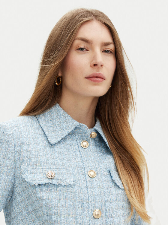 Guess Guess Marynarka W5RN47 WGW82 Błękitny Regular Fit