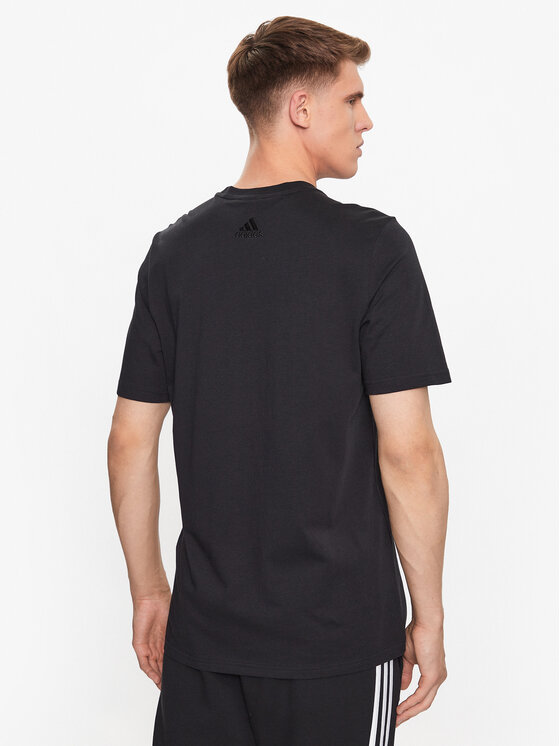adidas adidas Tričko Essentials Single Jersey Big Logo T-Shirt IJ8582 Čierna Regular Fit