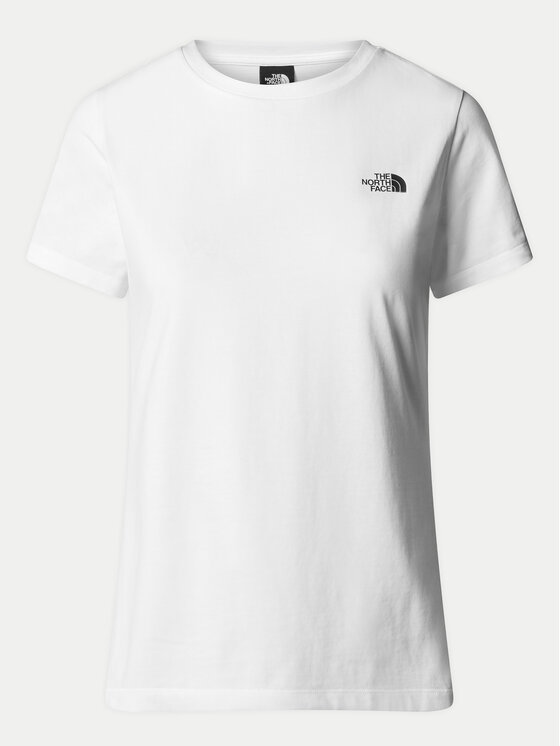 The North Face The North Face T-särk Simple Dome NF0A87NH Valge Regular Fit