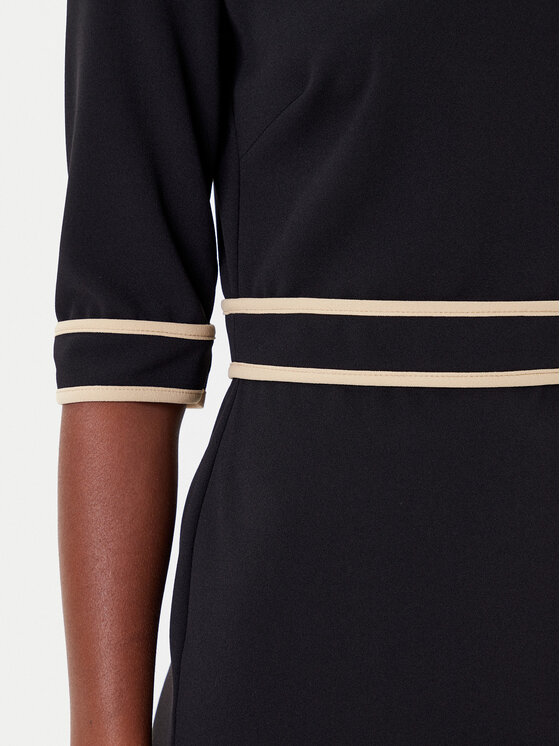 Rinascimento Rinascimento Cocktail obleka CFC0125391003 Črna Slim Fit