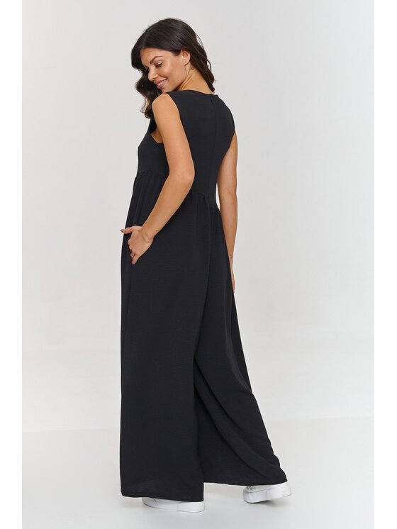 Makadamia Makadamia Kombinezon m887 Czarny Loose Fit