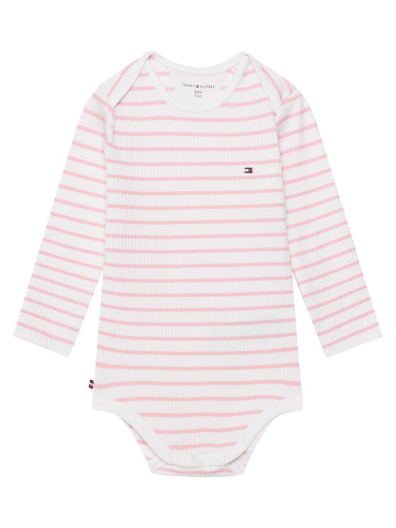 Tommy Hilfiger Tommy Hilfiger Súprava detských body 3 Pack Seasonal Body Ls Giftbox KN0KN02254 Svetloružová