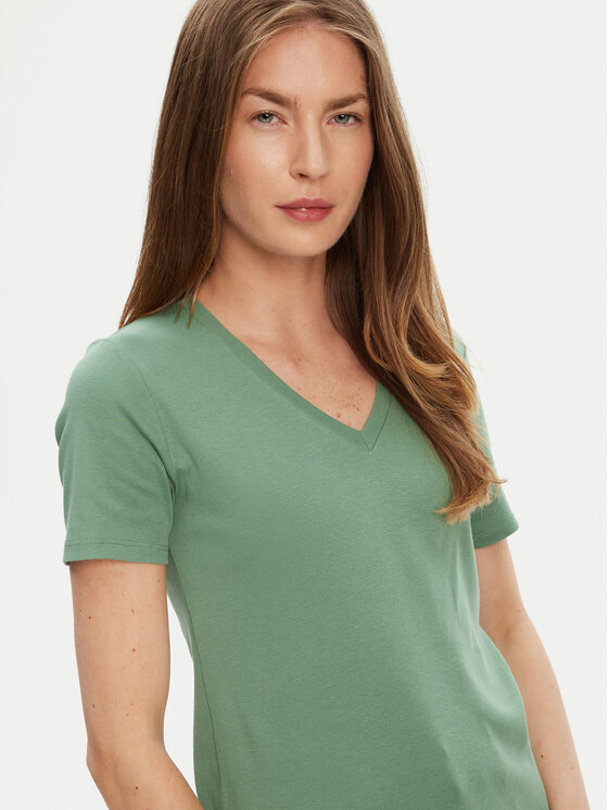 United Colors Of Benetton United Colors Of Benetton Marškinėliai 3GA2E4230 Žalia Regular Fit