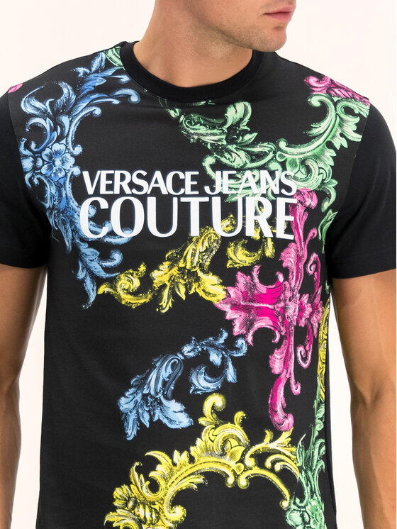 Versace Jeans Couture Versace Jeans Couture Marškinėliai B3GUB7M2 Juoda Regular Fit