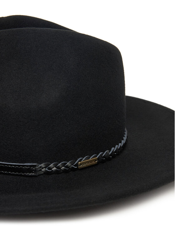 Barbour Barbour Klobouk Tack Fedora LHA0217BK91 Černá