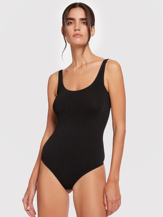Wolford Wolford Боді Jamaika 75011 Чорний Slim Fit