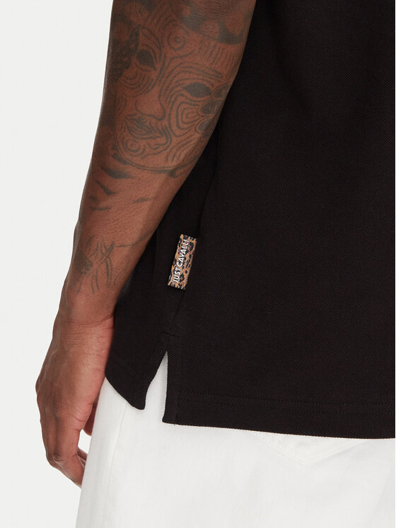 Just Cavalli Just Cavalli Polo marškinėliai 78OAGT15 Juoda Regular Fit