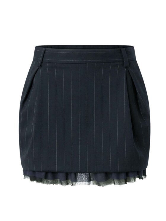 PINKO PINKO Gonna Hamburger gonna gessato Blu scuro Slim Fit